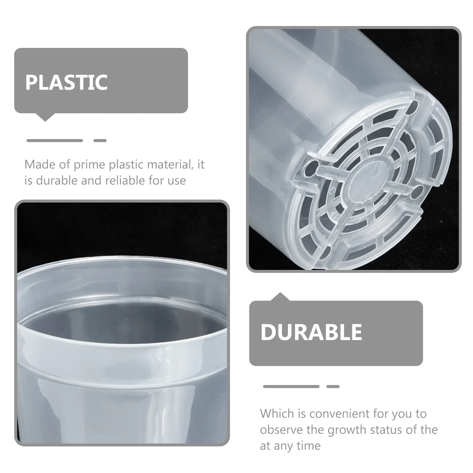 5 Pcs Transparent Flower Pot Nursery Pots Plant Clear Orchid Planting Cup Nutrient Cups
5 Pcs Transparent Flower Pot Nursery Pots Plant Clear Orchid Planting Cup Nutrient Cups