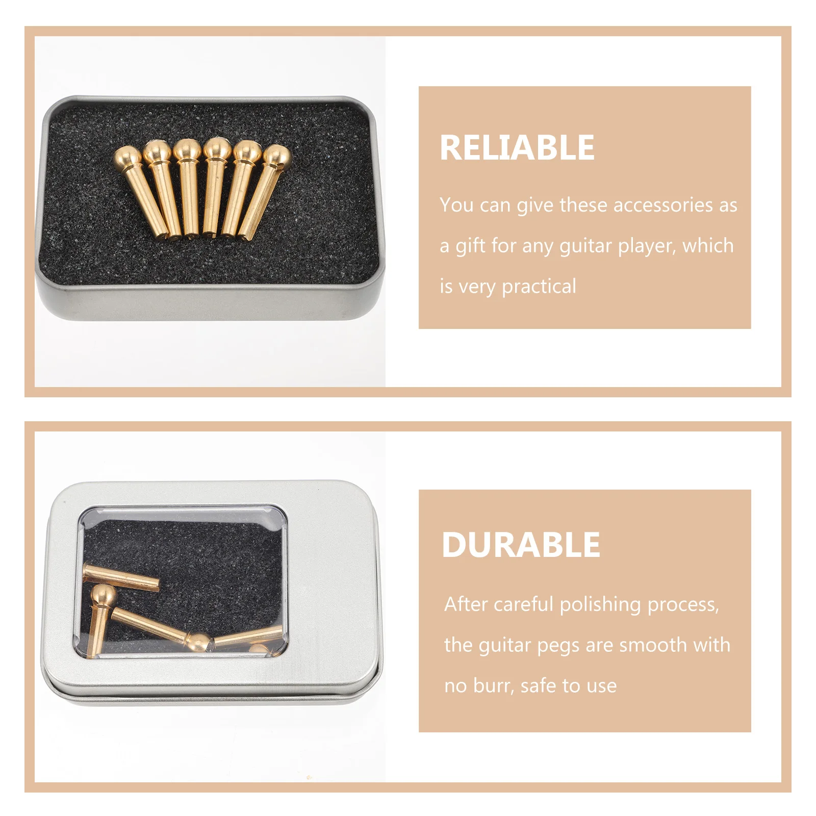 6 Pcs Fixing Nails Fork Guitar Bridge Pin Peg Fixed Accessories Pins Pure Copper Cones Tuning Dowels
6 Pcs Fixing Nails Fork Guitar Bridge Pin Peg Fixed Accessories Pins Pure Copper Cones Tuning Dowels