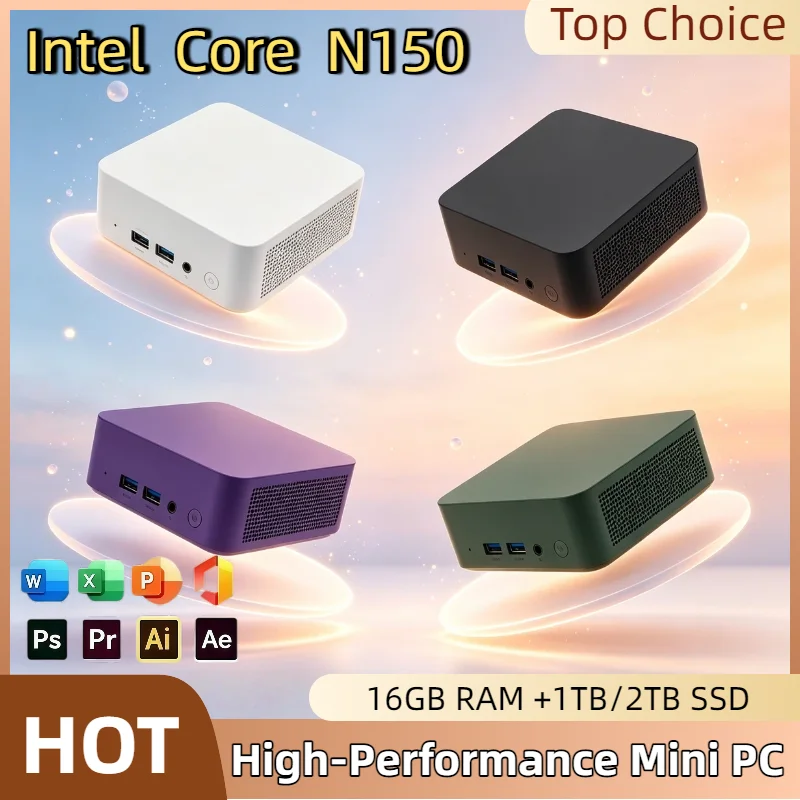 N150 Intel Ultra Compact Mini PC 16GB RAM 1TB 2TB M.2 SSD WiFi6 Bluetooth 5.2 Low Power Desktop Pro Max
N150 Intel Ultra Compact Mini PC 16GB RAM 1TB 2TB M.2 SSD WiFi6 Bluetooth 5.2 Low Power Desktop Pro Max