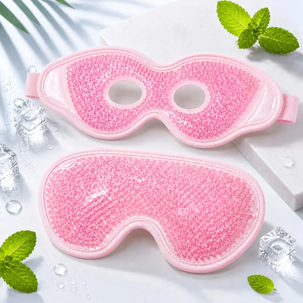 Pack of 2 summer cool eye masks with gel beads, reusable ice packs for sleep, travel and the office
Pack of 2 summer cool eye masks with gel beads, reusable ice packs for sleep, travel and the office
