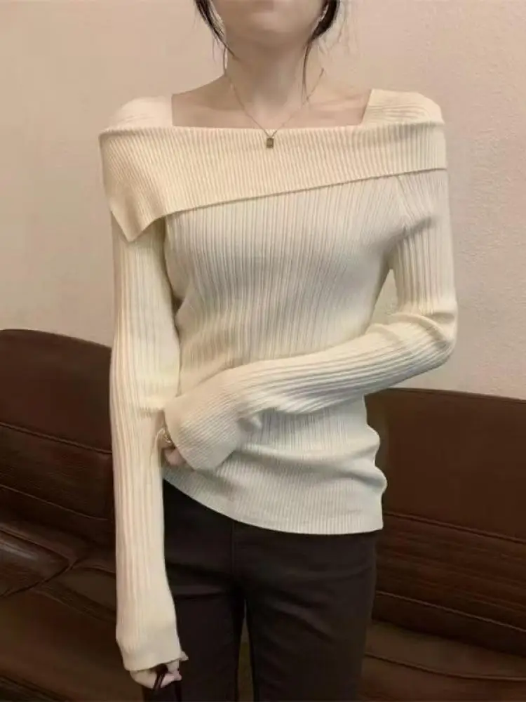 Осень-зима, однотонный пуловер с длинными рукавами, женский свитер с квадратным вырезом, праздничные универсальные короткие вязаные топы, простая уличная одежда
Осень-зима, однотонный пуловер с длинными рукавами, женский свитер с квадратным вырезом, праздничные универсальные короткие вязаные топы, простая уличная одежда