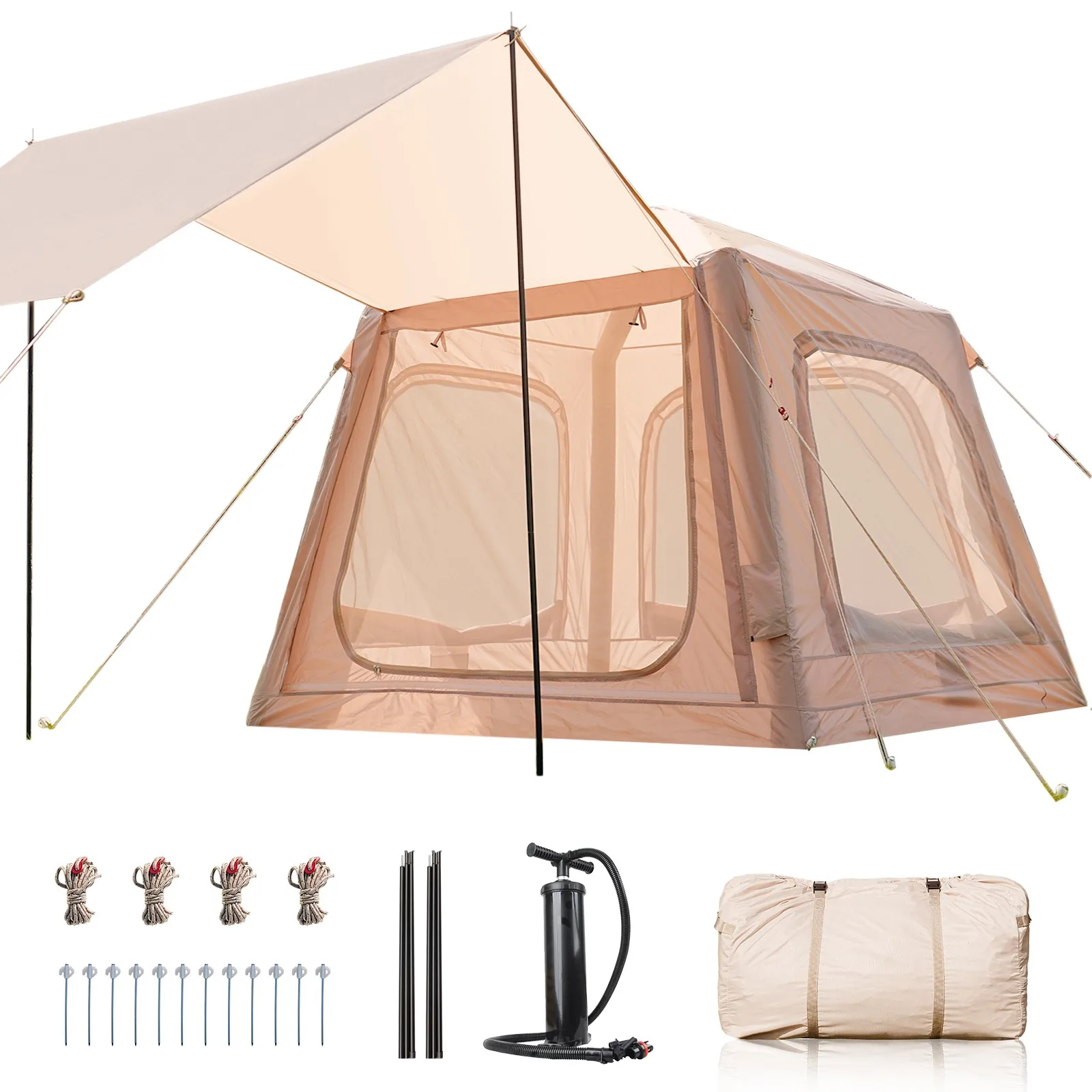 Inflatable Tent 2 Person Easy Setup Waterproof Oxford Fabric 4 Season Camping Tent for Adults Outdoor Adventure Quick
Inflatable Tent 2 Person Easy Setup Waterproof Oxford Fabric 4 Season Camping Tent for Adults Outdoor Adventure Quick