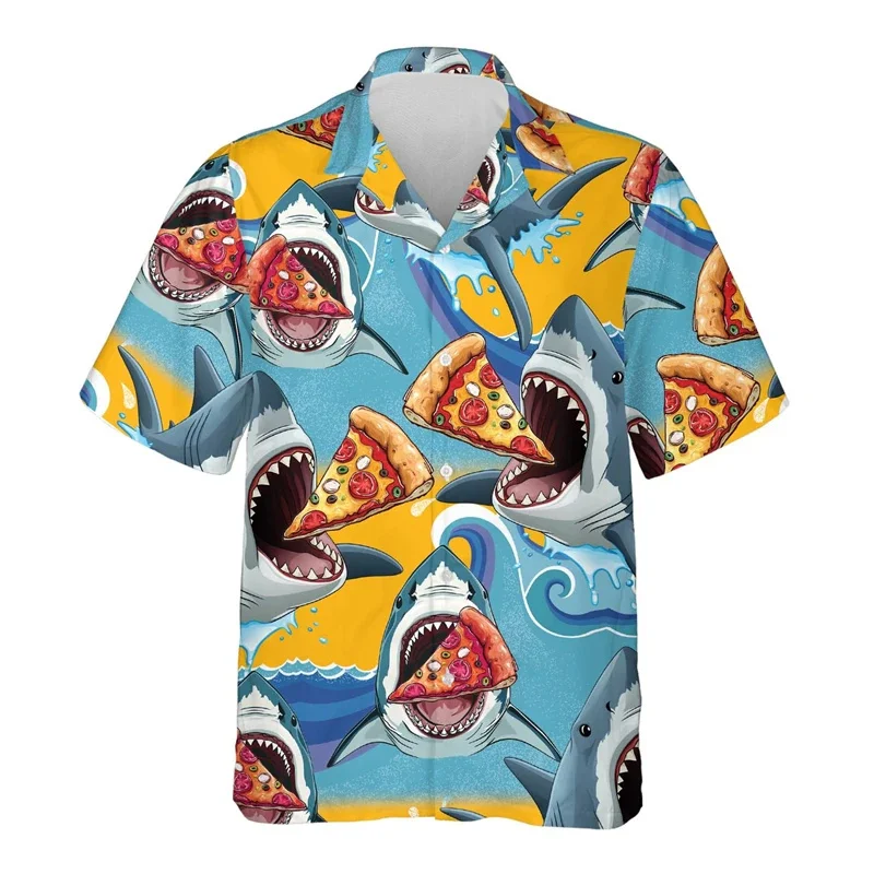 Cartoon Pizza 3D Print Hawaiian Shirt For Men Summer Food Pattern Lapel Button Shirts Street Loose Short Sleeves Blouse Tops
Cartoon Pizza 3D Print Hawaiian Shirt For Men Summer Food Pattern Lapel Button Shirts Street Loose Short Sleeves Blouse Tops