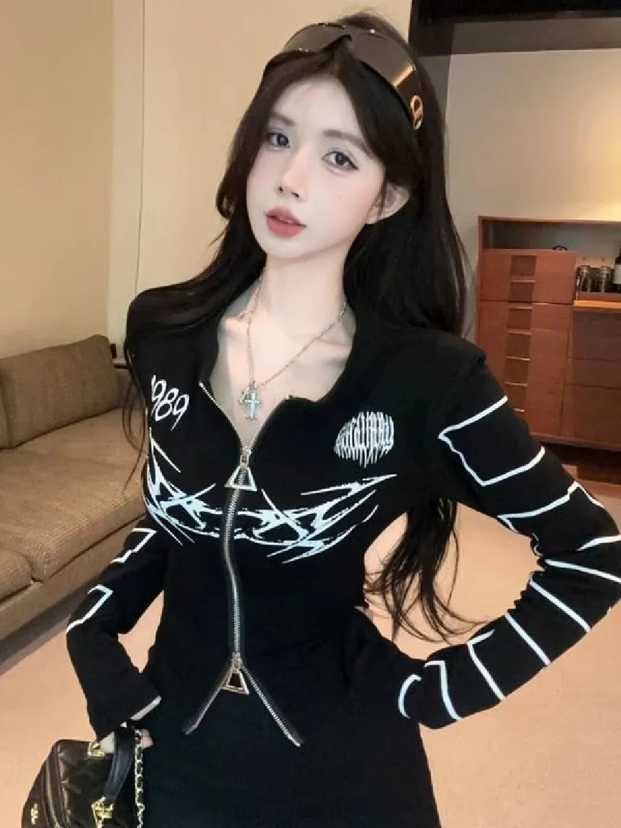 Design Sense Double Zipper Spice Girl Long Sleeve Jacket Women'S Spring Autumn New Waist Slim Printed Cardigan Jacket
Design Sense Double Zipper Spice Girl Long Sleeve Jacket Women'S Spring Autumn New Waist Slim Printed Cardigan Jacket