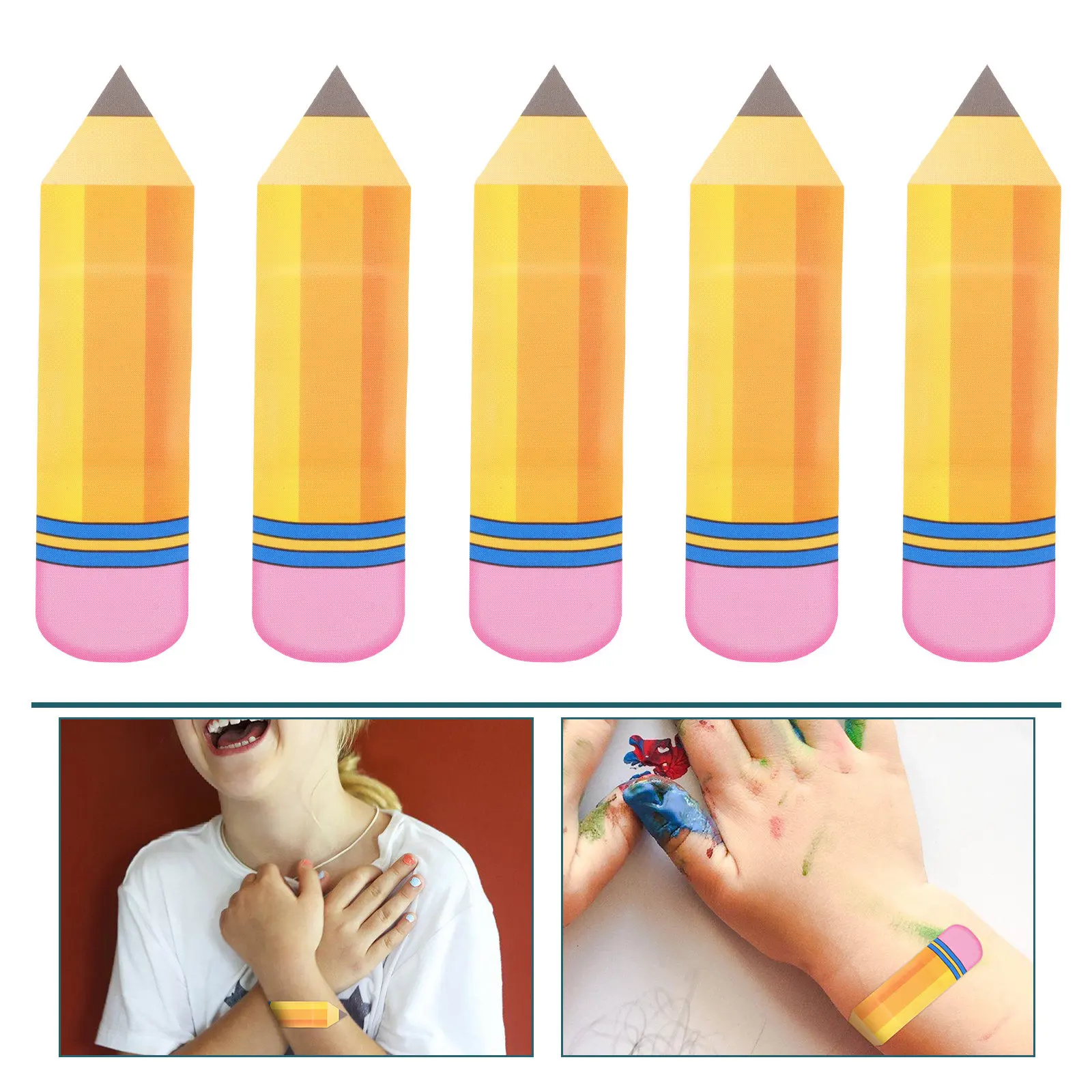 50 шт. детских пластырей в форме карандаша, водонепроницаемые, дышащие, с мультяшным рисунком, для школы, веселые призы для учеников
50 шт. детских пластырей в форме карандаша, водонепроницаемые, дышащие, с мультяшным рисунком, для школы, веселые призы для учеников