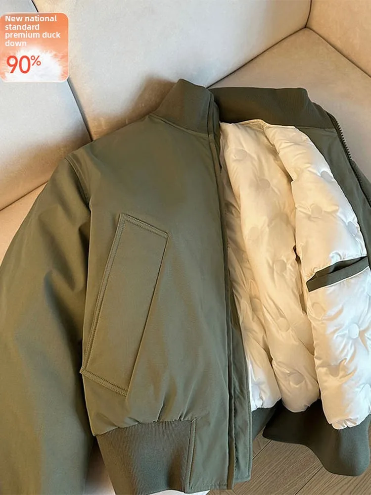 American Sle Men's Winter ort Flight Jaet Stand Collar Thiened Baseball Sle Cotton Coat Warm Zipper Long Sve
American Sle Men's Winter ort Flight Jaet Stand Collar Thiened Baseball Sle Cotton Coat Warm Zipper Long Sve