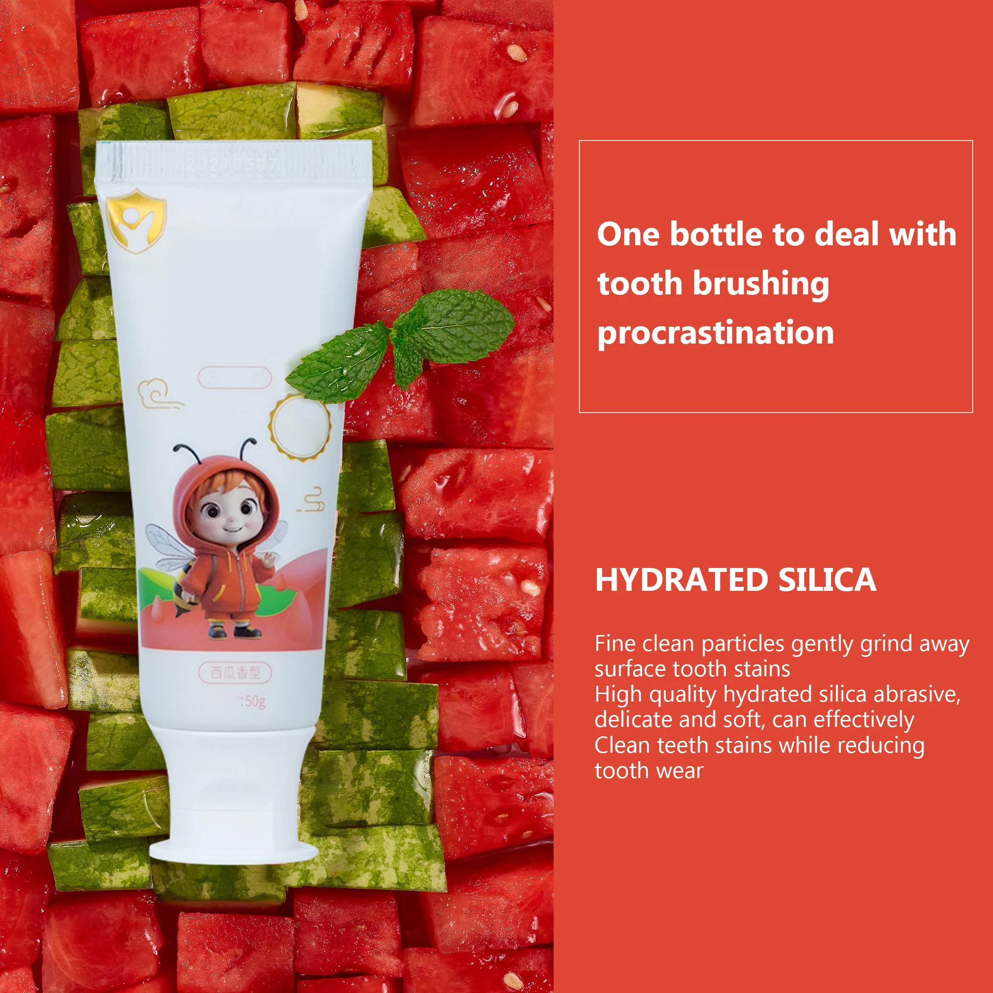 Детская зубная паста с фруктовым вкусом, отбеливающая зубная паста для свежего дыхания, глубокая очистка домашнего путешествия, гладкий прохладный вкус
Детская зубная паста с фруктовым вкусом, отбеливающая зубная паста для свежего дыхания, глубокая очистка домашнего путешествия, гладкий прохладный вкус