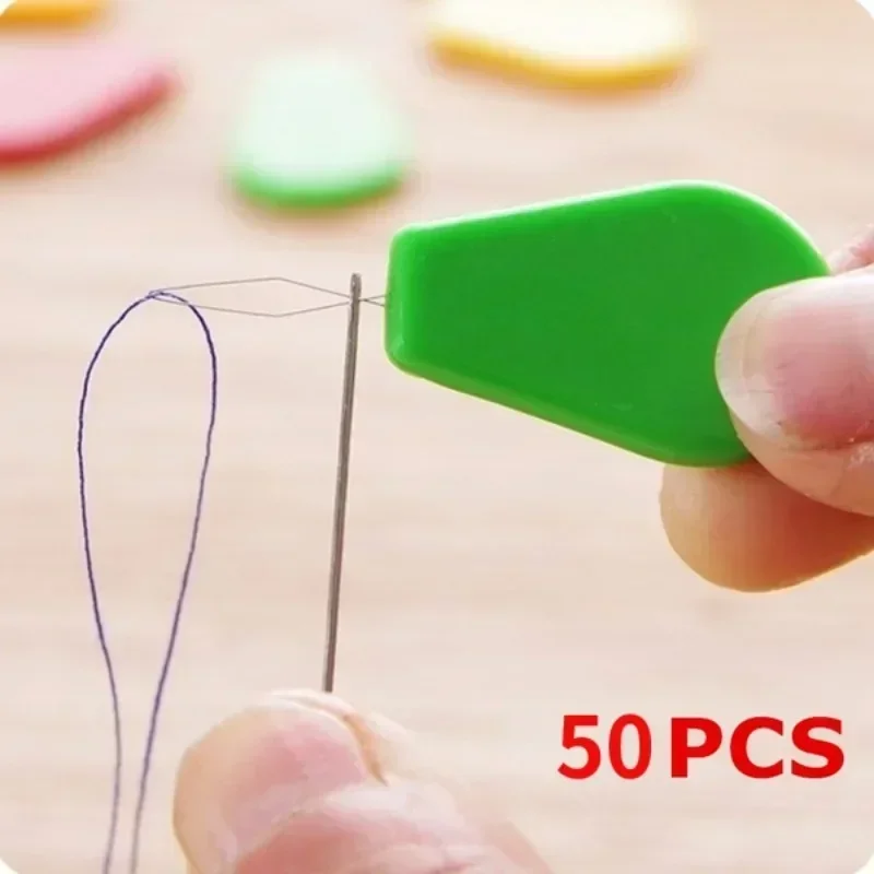50pcs Plastic Wire Loop DIY Needle Threader Stitch Insertion Hand Machine Sewing Tool
50pcs Plastic Wire Loop DIY Needle Threader Stitch Insertion Hand Machine Sewing Tool