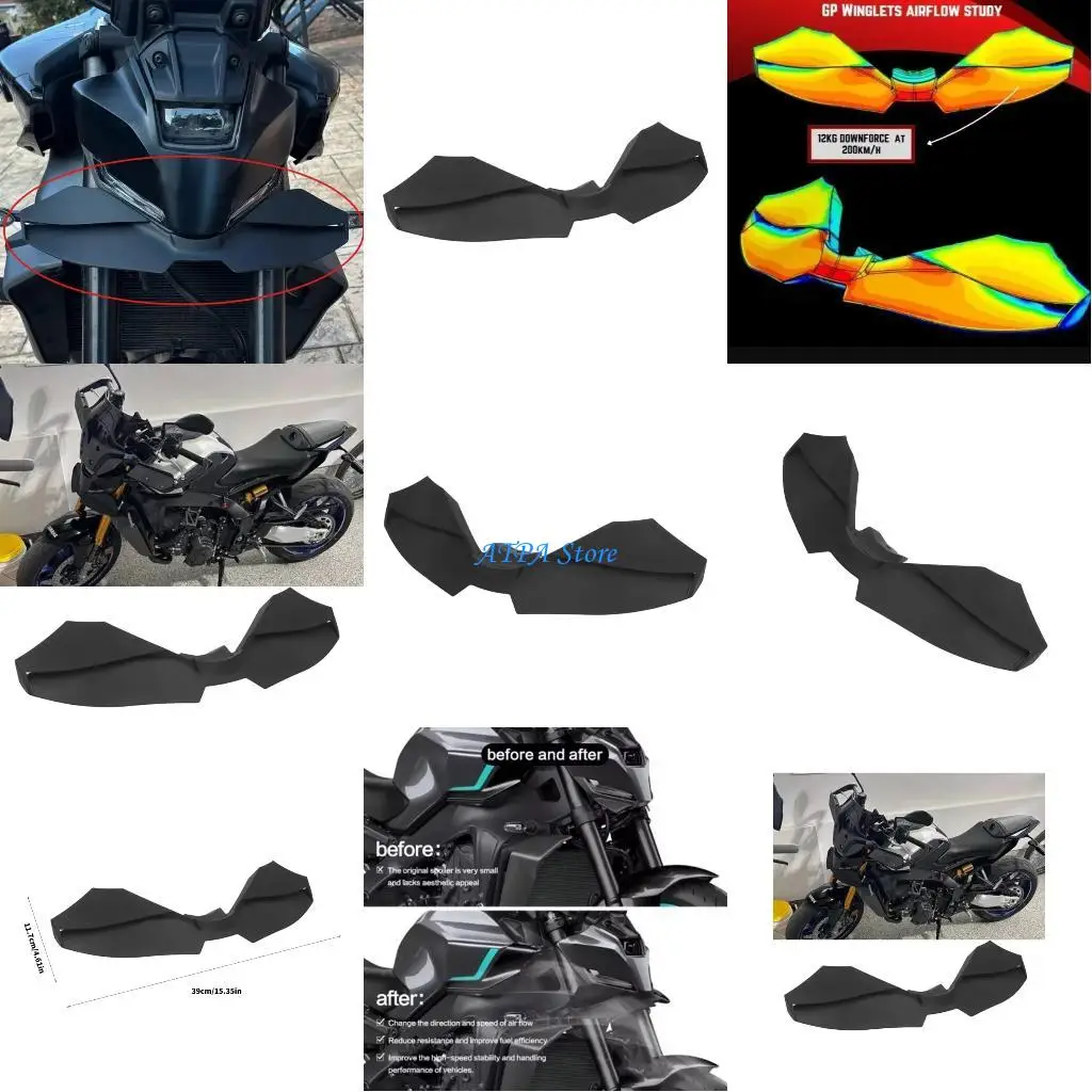 U13C Motorcycle Front Fairing Winglets Aerodynamic Wing Cover Trim Spoiler Winglets Body Work Fairing for MT09 2024 2025
U13C Motorcycle Front Fairing Winglets Aerodynamic Wing Cover Trim Spoiler Winglets Body Work Fairing for MT09 2024 2025