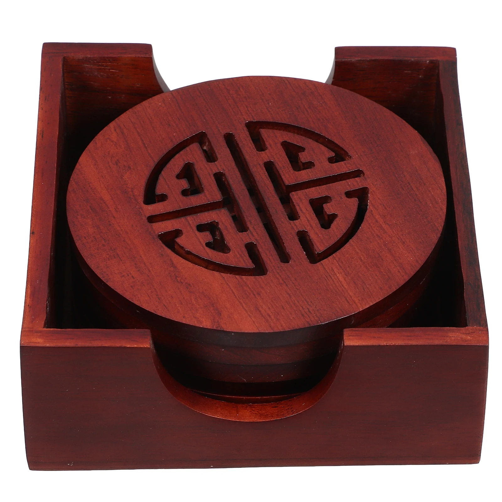 6 Pcs Wooden Coasters Heat Insulation Round Rack Coffee Tea Home Kitchen Unbreakable Easy Clean Smooth Wipeable
6 Pcs Wooden Coasters Heat Insulation Round Rack Coffee Tea Home Kitchen Unbreakable Easy Clean Smooth Wipeable
