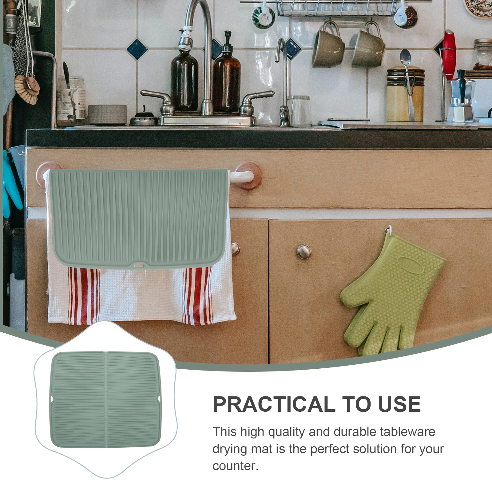 1Pcs Kitchen Dish Drying Mat Silicone Draining Pad Waterproof Cup Mat for Practical Use in Kitchens Dish Drain Pad
1Pcs Kitchen Dish Drying Mat Silicone Draining Pad Waterproof Cup Mat for Practical Use in Kitchens Dish Drain Pad