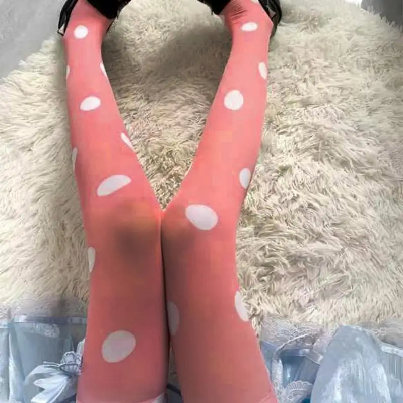 L5YC Carnivals Thigh High Stockings with Large Dots Print Anime Cosplay Uniform Silk Over Knee Long Socks for Women Partywear
L5YC Carnivals Thigh High Stockings with Large Dots Print Anime Cosplay Uniform Silk Over Knee Long Socks for Women Partywear