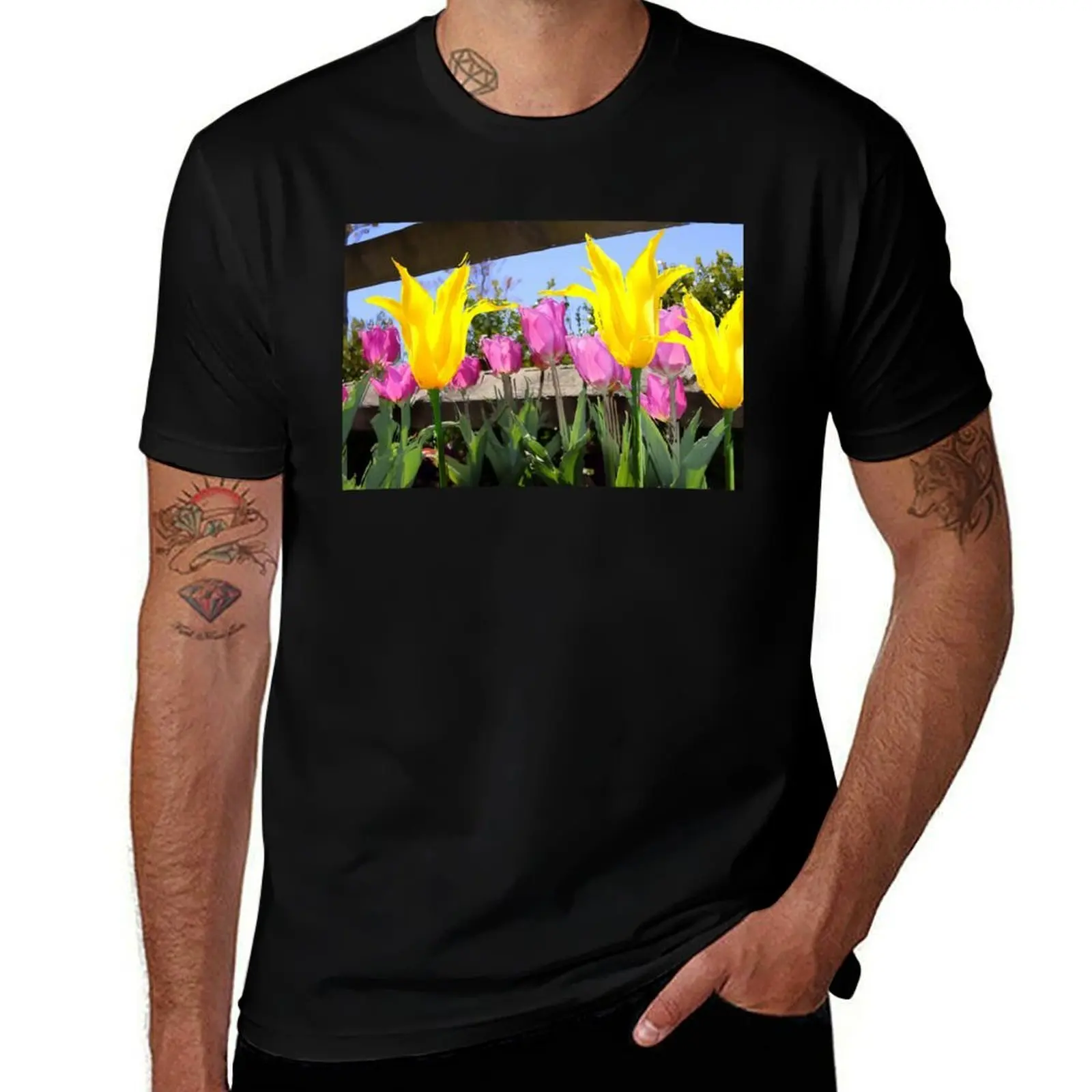 Yellow and Fushia Tulips PhotoArt T-Shirt vintage summer clothes mens shirts graphic tee
Yellow and Fushia Tulips PhotoArt T-Shirt vintage summer clothes mens shirts graphic tee