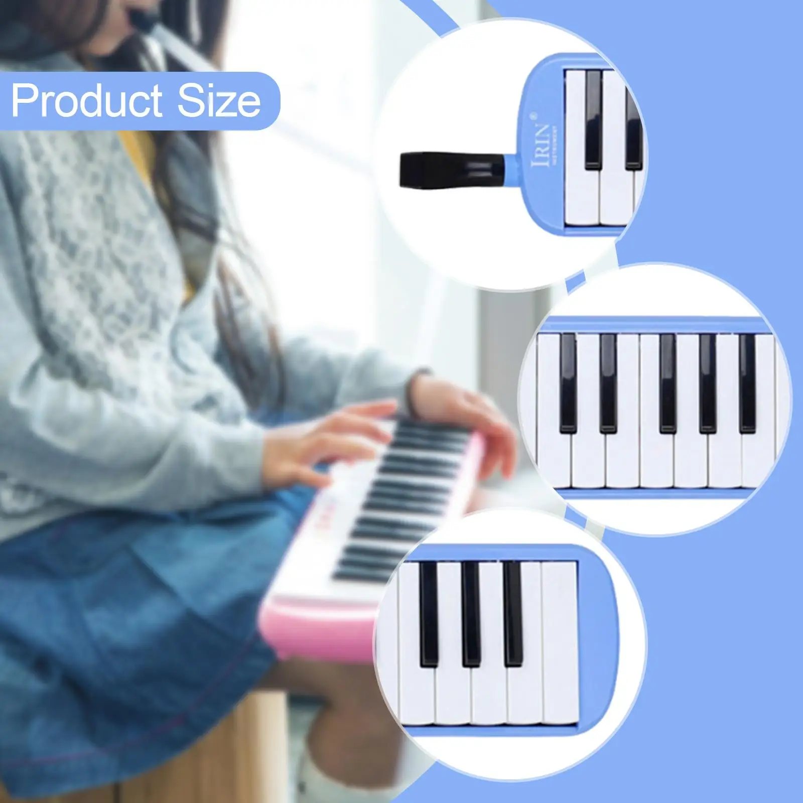 32 Key Harmonica Musical Keyboard Toy Easy to Use Bellows Instrument Set for Children Beginner Practice
