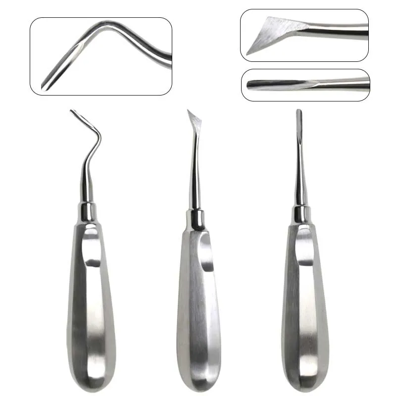1Pcs Dental Tools Extraction Elevator Stainless Steel Dental Elevator Minimally Invasive Autoclavable Dentistry Instrument
1Pcs Dental Tools Extraction Elevator Stainless Steel Dental Elevator Minimally Invasive Autoclavable Dentistry Instrument