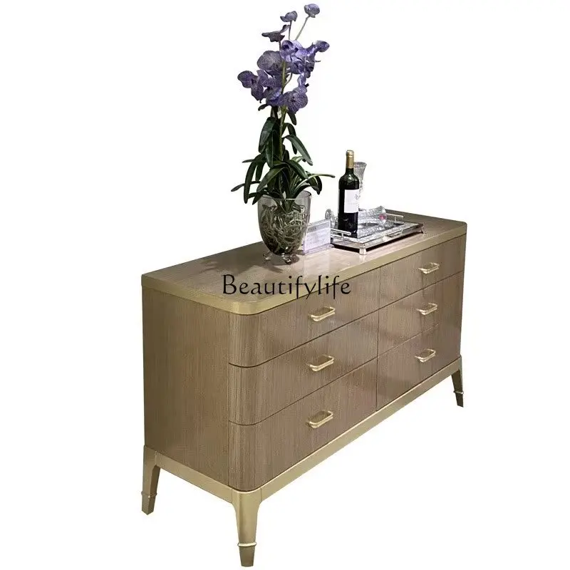 New American light luxury six-chest cabinet, French modern villa suite solid wood side cabinet
New American light luxury six-chest cabinet, French modern villa suite solid wood side cabinet