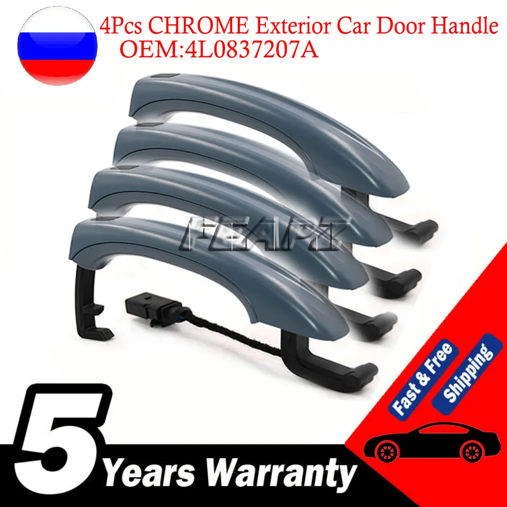 4Pcs CHROME Car Door Handle Exterior Door Handle Primed for - Q7 2010 2011 2012 2013 2014 2015 4L0837207A
4Pcs CHROME Car Door Handle Exterior Door Handle Primed for - Q7 2010 2011 2012 2013 2014 2015 4L0837207A