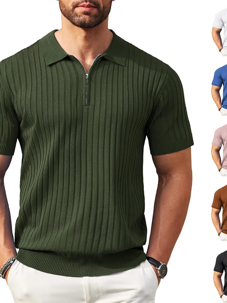 Men's Knitted Shirt Short Sleeve Casual Style Breathable Cotton Pullover Fashionable Youth Summer Sweater
Men's Knitted Shirt Short Sleeve Casual Style Breathable Cotton Pullover Fashionable Youth Summer Sweater