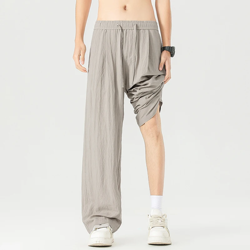 Men's Lyocell Linen Casual Thin Pants Summer Lightweight Breathable Straight Leg Bamboo Trousers with Drawstring Waist Beachwear
Men's Lyocell Linen Casual Thin Pants Summer Lightweight Breathable Straight Leg Bamboo Trousers with Drawstring Waist Beachwear