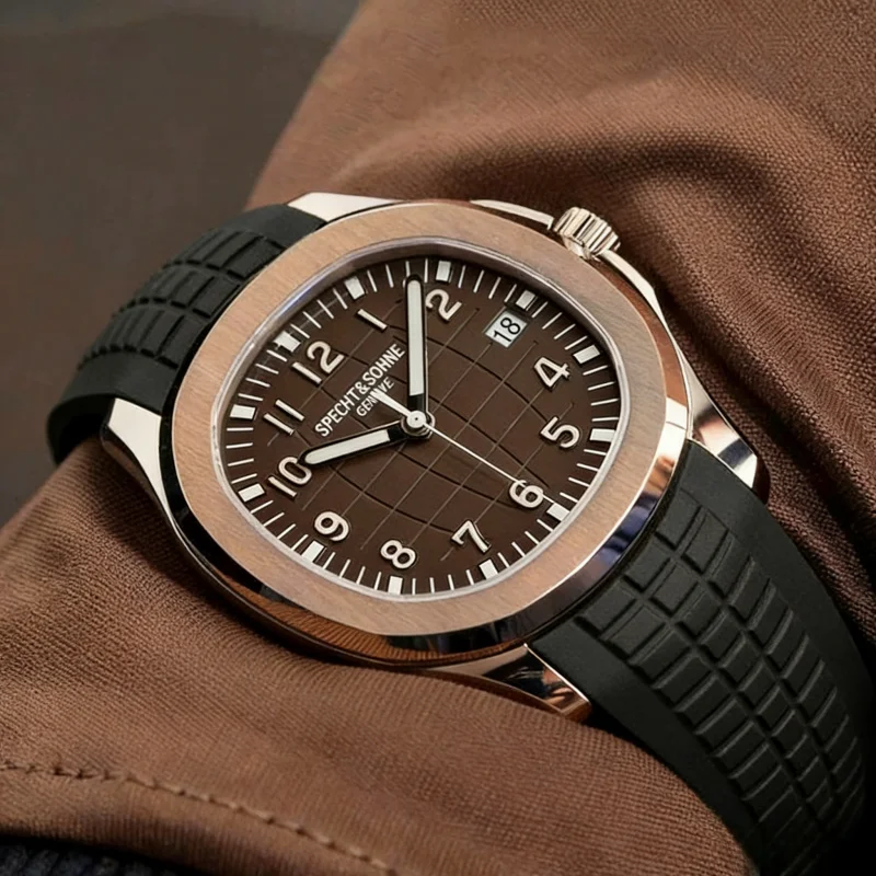 Specht&Sohne 40MM Men's Watches Mechanical Watch Japan Miyota 8215 Movt Rose Gold Stainless Steel Classic 5167 Watch Waterproof
Specht&Sohne 40MM Men's Watches Mechanical Watch Japan Miyota 8215 Movt Rose Gold Stainless Steel Classic 5167 Watch Waterproof