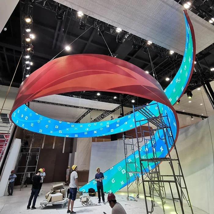 hit productFlexible Led Screen for Advertising Soft Led Module Customized Irregular Sphere Tunnel Shape Display Screen