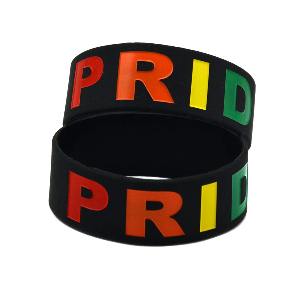 25 шт. браслет Pride из силиконовой резины, один дюйм, широкий тисненый браслет с радужным логотипом, модный браслет
25 шт. браслет Pride из силиконовой резины, один дюйм, широкий тисненый браслет с радужным логотипом, модный браслет