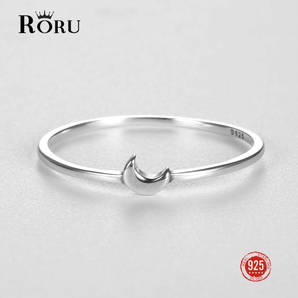 RORU Authentic 925 Sterling Silver Popular Ring Crescent Cute Moon Shape Design Ring for Women Jewelry Birthday Gift 2022 New
RORU Authentic 925 Sterling Silver Popular Ring Crescent Cute Moon Shape Design Ring for Women Jewelry Birthday Gift 2022 New