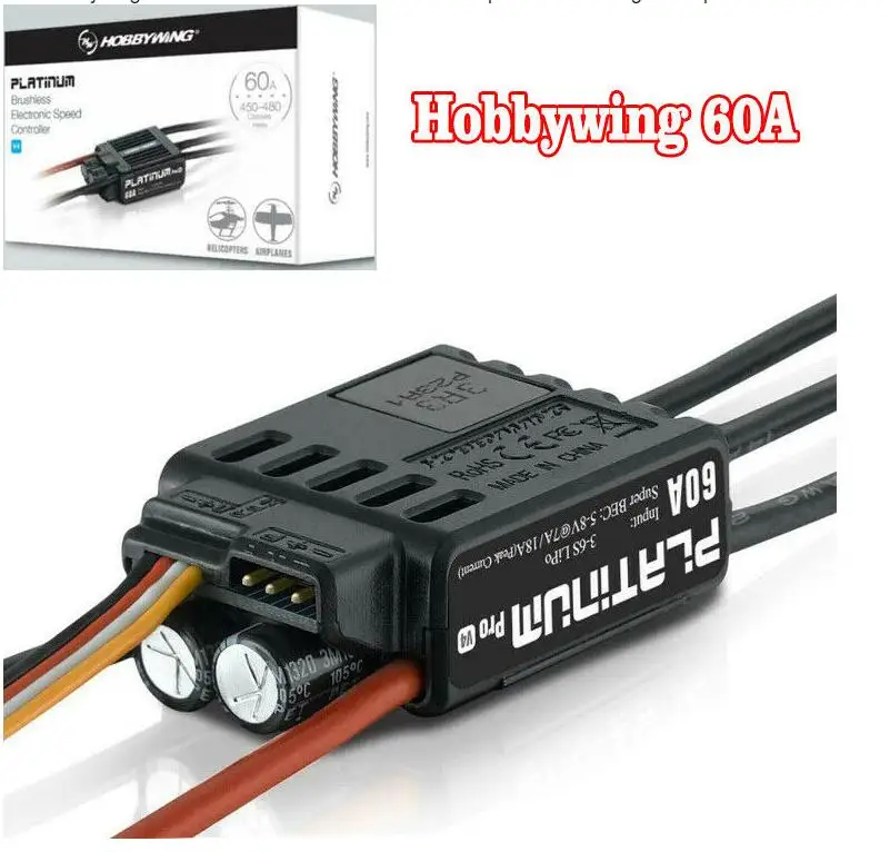 Hobbywing Platinum 60A V4 ESC, профессиональный бесщеточный регулятор скорости
Hobbywing Platinum 60A V4 ESC, профессиональный бесщеточный регулятор скорости