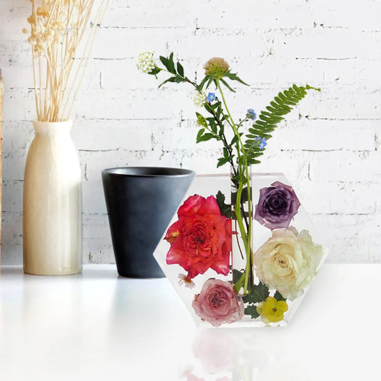 1Set Hexagonal Hydroponic Vase Mold Food Grade Silicone Vase DIY Mould for Flower Ware Crafting Smooth Texture No Odor Easy
1Set Hexagonal Hydroponic Vase Mold Food Grade Silicone Vase DIY Mould for Flower Ware Crafting Smooth Texture No Odor Easy