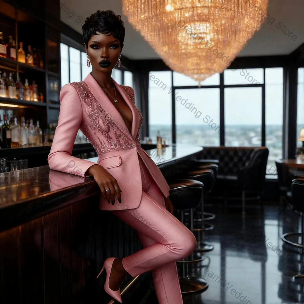 Женский костюм с розовыми кристаллами, комплект из 2 предметов: пиджак и брюки, осенне-весенний, для офиса, нарядный, для гостей на свадьбу, с возможностью индивидуального пошива
Женский костюм с розовыми кристаллами, комплект из 2 предметов: пиджак и брюки, осенне-весенний, для офиса, нарядный, для гостей на свадьбу, с возможностью индивидуального пошива