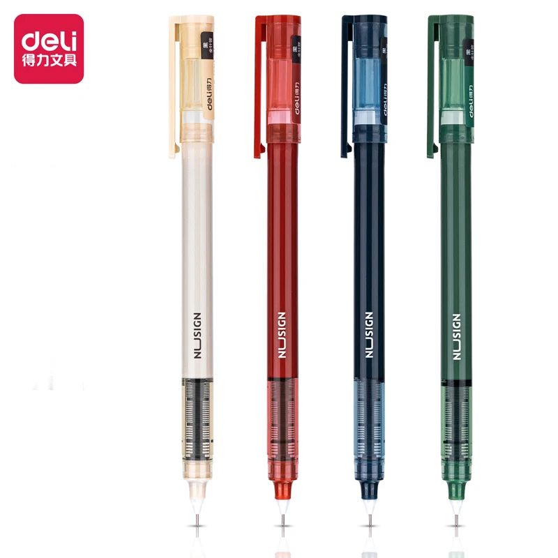 4Pcs DELI NS767 0.5mm Straight Liquid Gel Pens Black Ink Neutral Pens Full Needle Tube School Student Supplies
4Pcs DELI NS767 0.5mm Straight Liquid Gel Pens Black Ink Neutral Pens Full Needle Tube School Student Supplies