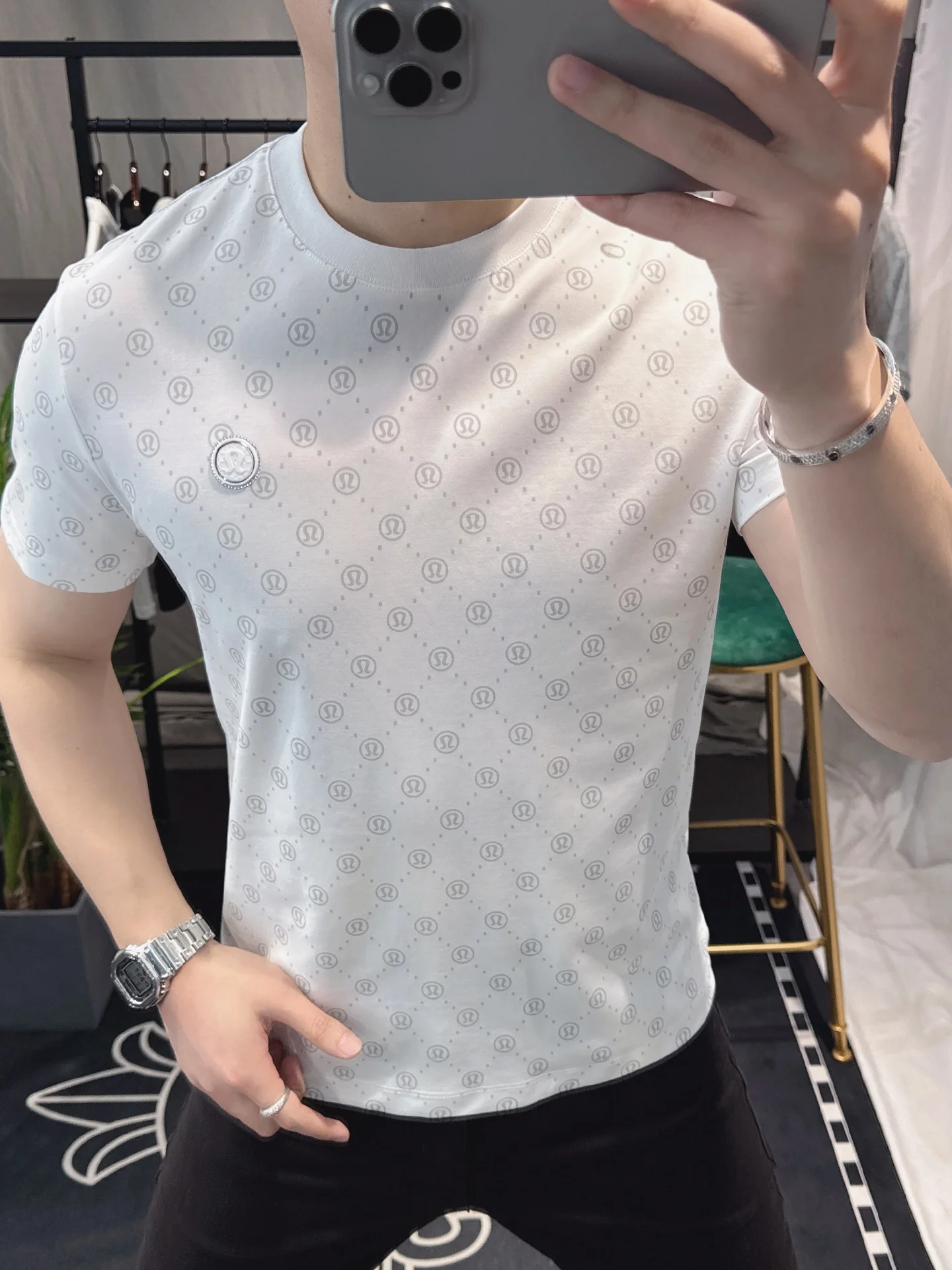 Men's round Ne ort Sve T-irt Faionable Glitter Print Casual Comfortable Breathable Summer New Sle Polyester Cott...
Men's round Ne ort Sve T-irt Faionable Glitter Print Casual Comfortable Breathable Summer New Sle Polyester Cott...