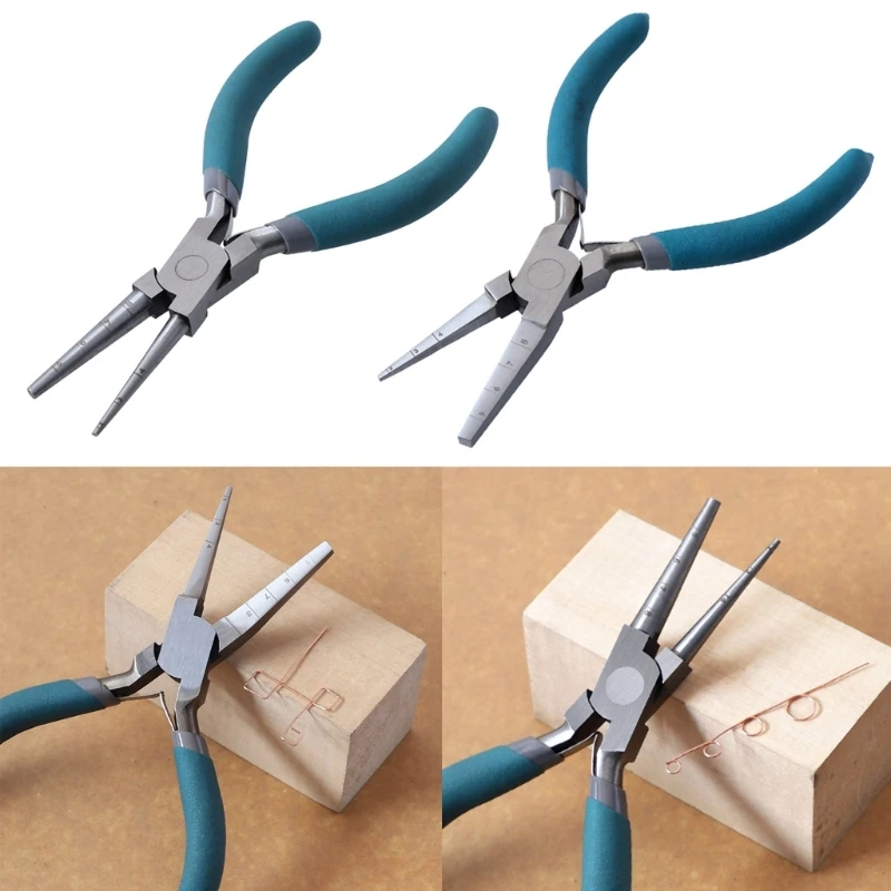 6-Inch Double Round/Double Sided Wire Winding Pliers with Scale DIY Jewelry Pliers Multifunctional Jewelry Tool
6-Inch Double Round/Double Sided Wire Winding Pliers with Scale DIY Jewelry Pliers Multifunctional Jewelry Tool