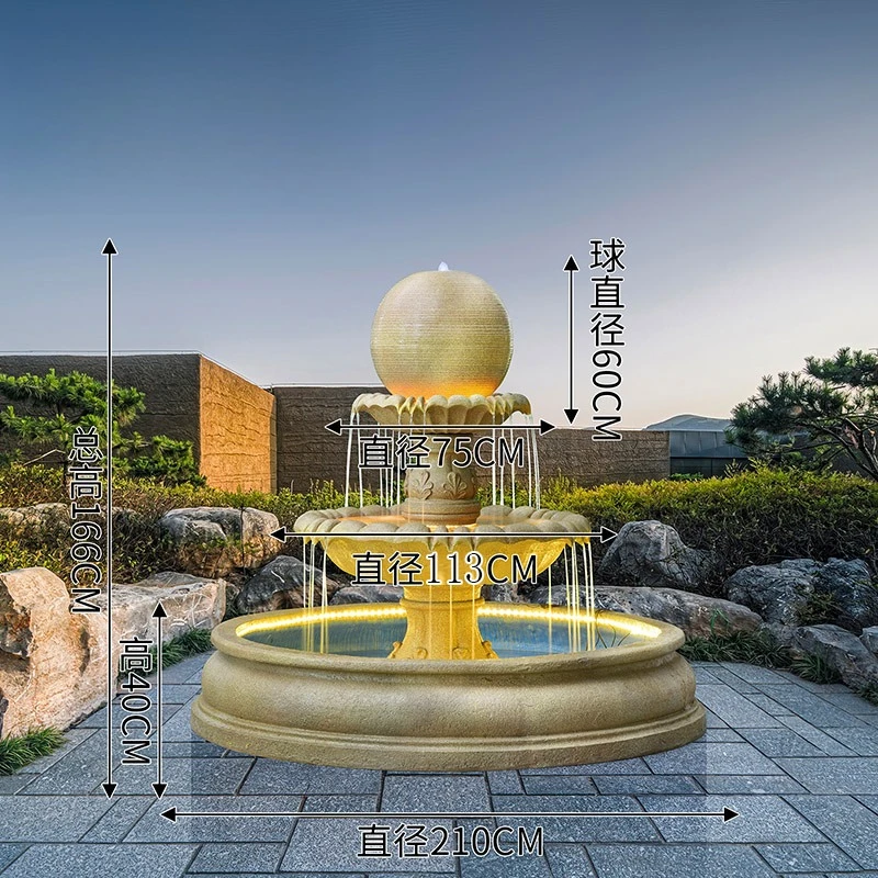 【Popular】Large European-style flowing water fountain outdoor garden fish pond water feature courtyard floor-to-ceiling decoratio
【Popular】Large European-style flowing water fountain outdoor garden fish pond water feature courtyard floor-to-ceiling decoratio