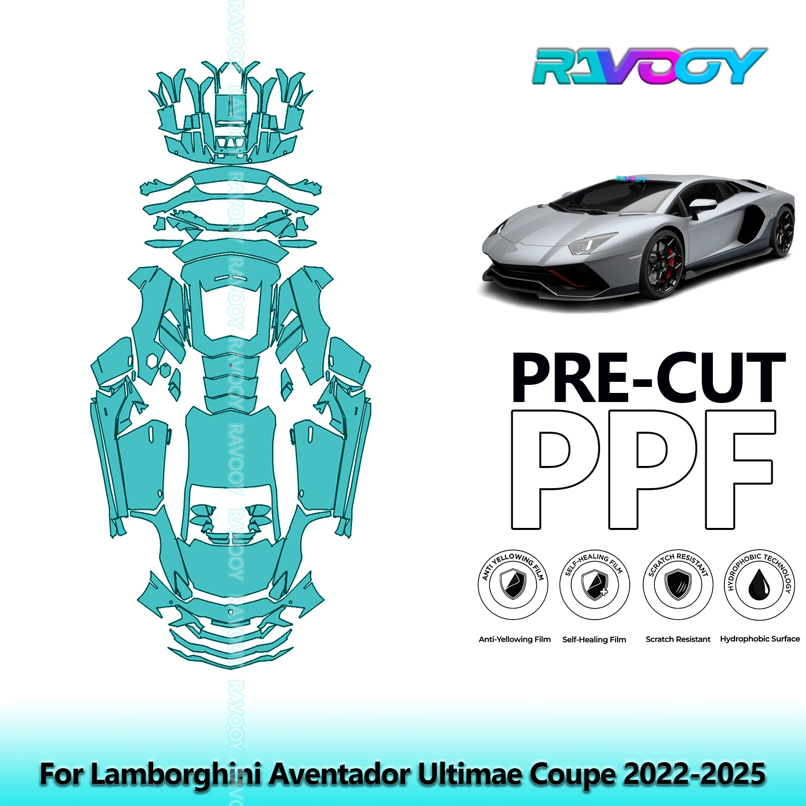 8.5Mil Full Vehicle Precut PPF Paint Protection Film For Lamborghini Aventador Ultimae Coupe 2022-2025
8.5Mil Full Vehicle Precut PPF Paint Protection Film For Lamborghini Aventador Ultimae Coupe 2022-2025