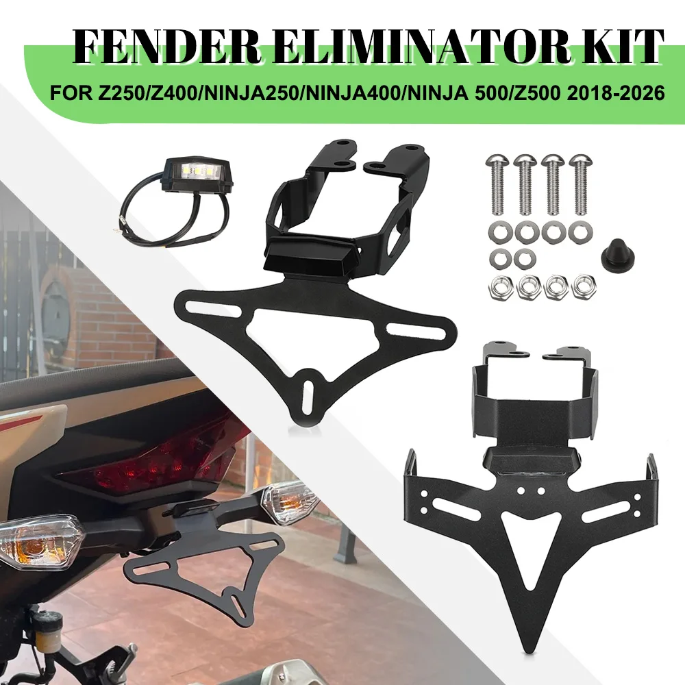 For KAWASAKI Z250/Z400/Ninja250/Ninja400/Ninja 500/Z500 2018 2019-2026 Motorcycle Accessories License Plate Relocation Bracket
For KAWASAKI Z250/Z400/Ninja250/Ninja400/Ninja 500/Z500 2018 2019-2026 Motorcycle Accessories License Plate Relocation Bracket