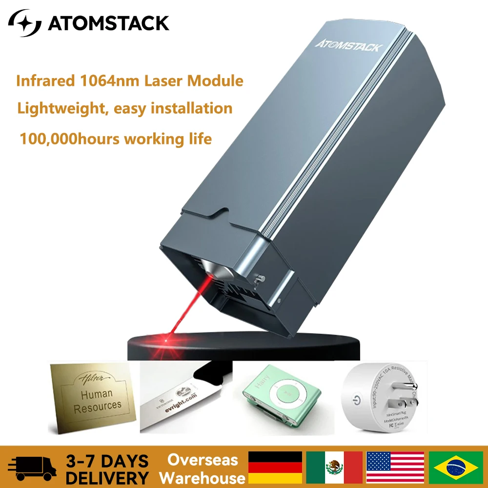 Atomstack R30 V2 1064nm Infrared Laser Module Engraving Metal Plastic Jewelry for Atomstack Laser Replacement Engraving Head
Atomstack R30 V2 1064nm Infrared Laser Module Engraving Metal Plastic Jewelry for Atomstack Laser Replacement Engraving Head