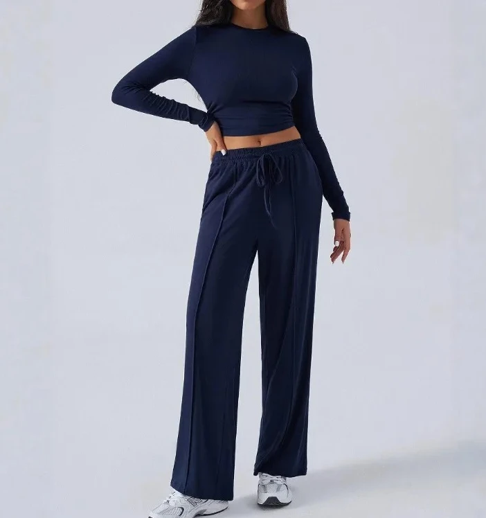 Осень-зима женские широкие брюки с высокой талией брюки на шнурке однотонные повседневные удобные свободные брюки
Осень-зима женские широкие брюки с высокой талией брюки на шнурке однотонные повседневные удобные свободные брюки