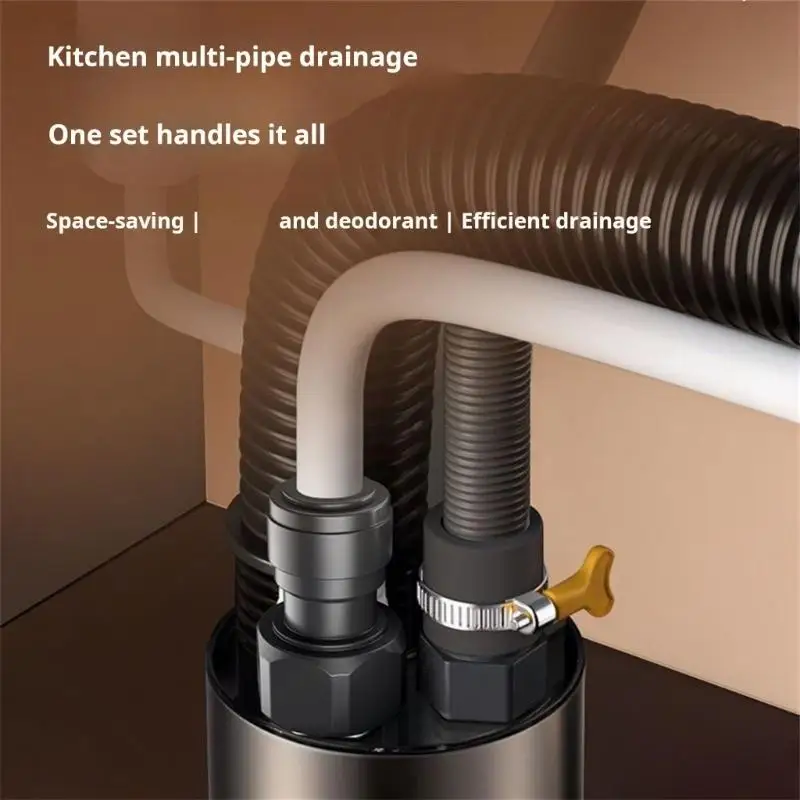 R9UF Universal Sink Drain Adapter with 3 Way Flows Control & Odor Prevention Sink Waste Pipe Suitable for Home Commercial Use
R9UF Universal Sink Drain Adapter with 3 Way Flows Control & Odor Prevention Sink Waste Pipe Suitable for Home Commercial Use