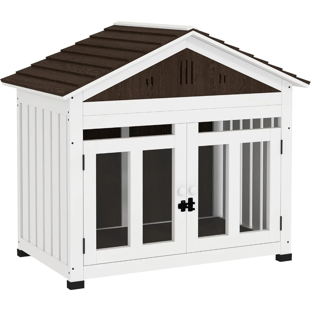 40" L Dog House Outdoor Indoor, Wooden Dog Kennel for Small, Medium, Large Dogs, Puppy Shelter with Air Vents & Elevated Remova
40" L Dog House Outdoor Indoor, Wooden Dog Kennel for Small, Medium, Large Dogs, Puppy Shelter with Air Vents & Elevated Remova