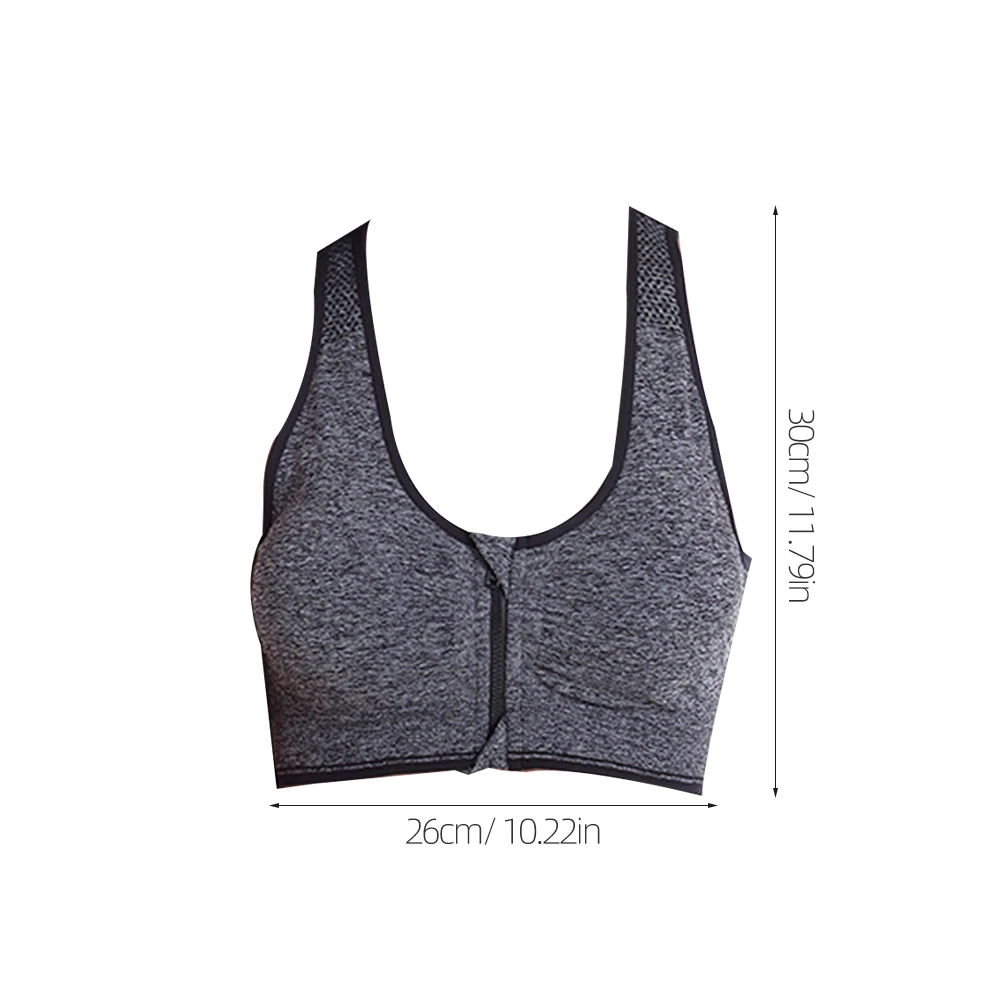 Sports Bra for Women Front Zipper Grey Size S Shockproof Wireless Padded Fitness Running Yoga Vest Sports Bra High Impact
Sports Bra for Women Front Zipper Grey Size S Shockproof Wireless Padded Fitness Running Yoga Vest Sports Bra High Impact