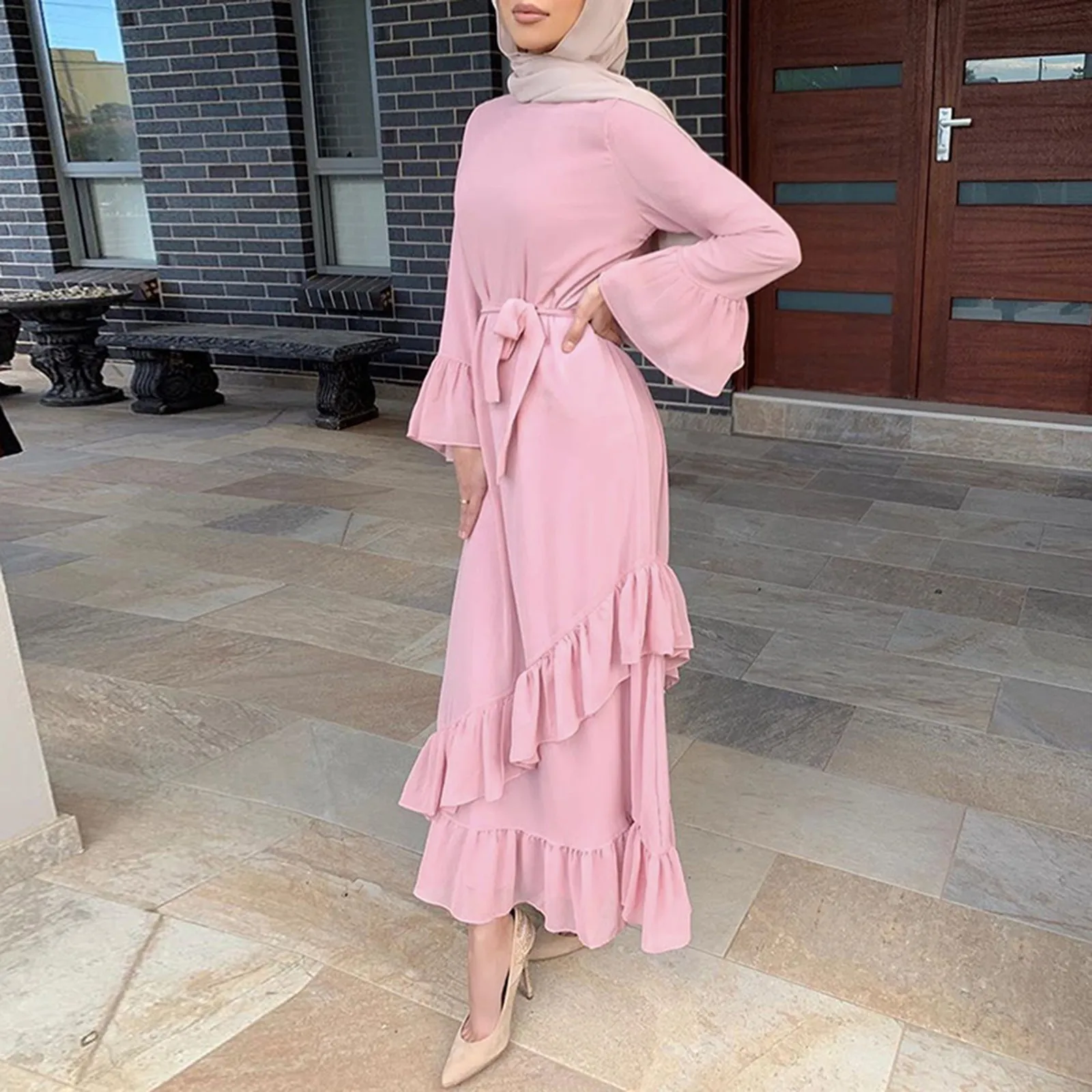 Women's Muslim Long Sleeve Dress Vintage Pullover Abaya Prayer Clothes Shirt dresses Elegant
Women's Muslim Long Sleeve Dress Vintage Pullover Abaya Prayer Clothes Shirt dresses Elegant