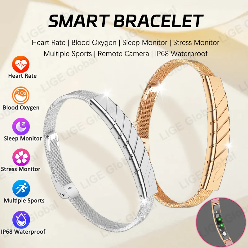 LIGE Fitness Smart Bracelet Heart Rate Blood Oxygen Sleep Monitoring Band IP68 Waterproof Sports 2026 New No Screen Smartwatch
LIGE Fitness Smart Bracelet Heart Rate Blood Oxygen Sleep Monitoring Band IP68 Waterproof Sports 2026 New No Screen Smartwatch
