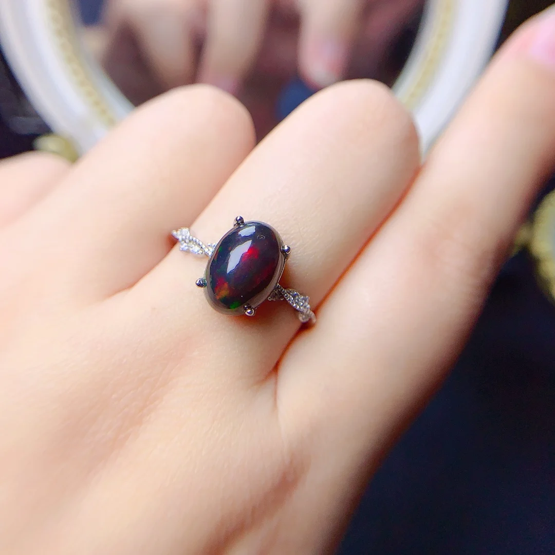 Simple Sterling Silver 925 Ladies all-Natural Black opal Ring Color Super Bright Ring Engagement Gift Special FREE shipping
Simple Sterling Silver 925 Ladies all-Natural Black opal Ring Color Super Bright Ring Engagement Gift Special FREE shipping
