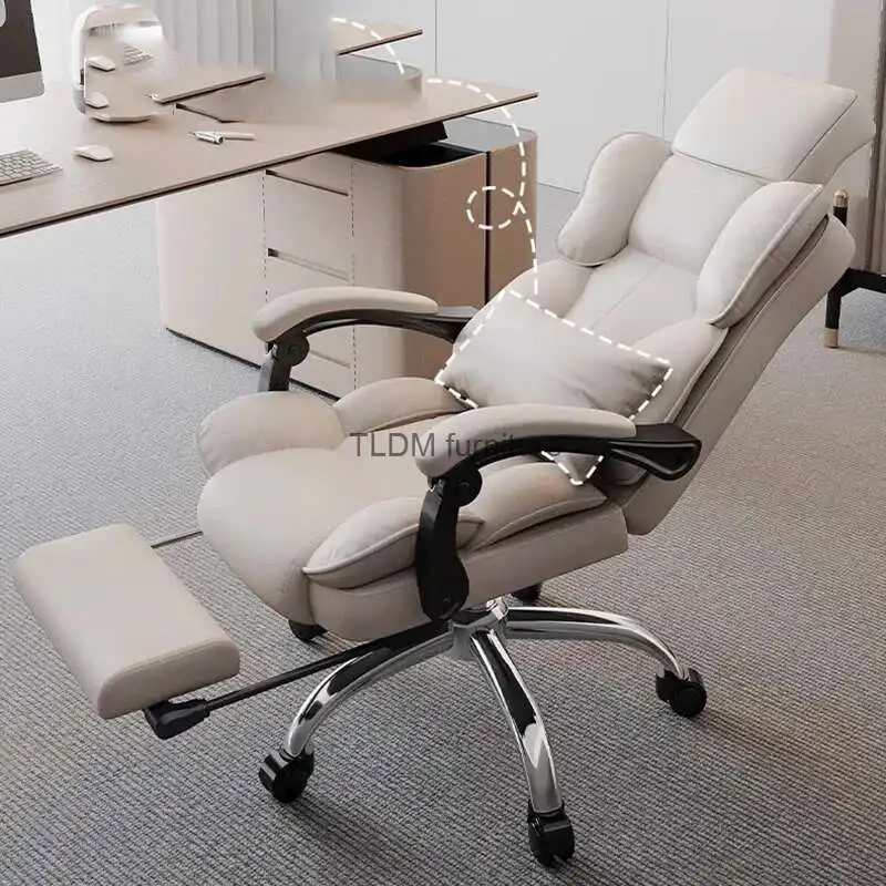 Luxury Living Room Ergonomic Office Chair Desk Recliner Comfy Bedroom Lazy Chair Salon Rolling Bureau Meuble Office Furniture 
Luxury Living Room Ergonomic Office Chair Desk Recliner Comfy Bedroom Lazy Chair Salon Rolling Bureau Meuble Office Furniture