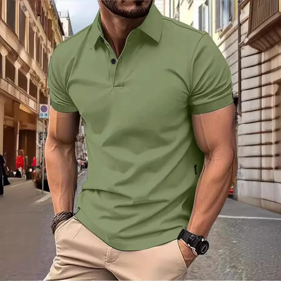 Men's new summer solid color top popularity fashion fashion short sleeves slim Europe and the United States short sleeves
Men's new summer solid color top popularity fashion fashion short sleeves slim Europe and the United States short sleeves