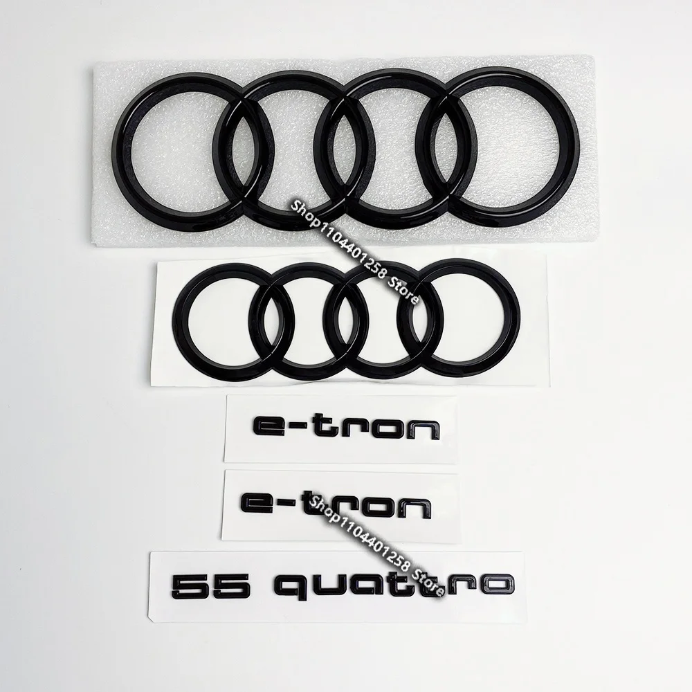 For Audi 4Ring Logo ABS Black Car Hood Front Grill Emblem Rear Trunk Badge 55quattro e-tron Sline Emblem Car Accessories
For Audi 4Ring Logo ABS Black Car Hood Front Grill Emblem Rear Trunk Badge 55quattro e-tron Sline Emblem Car Accessories