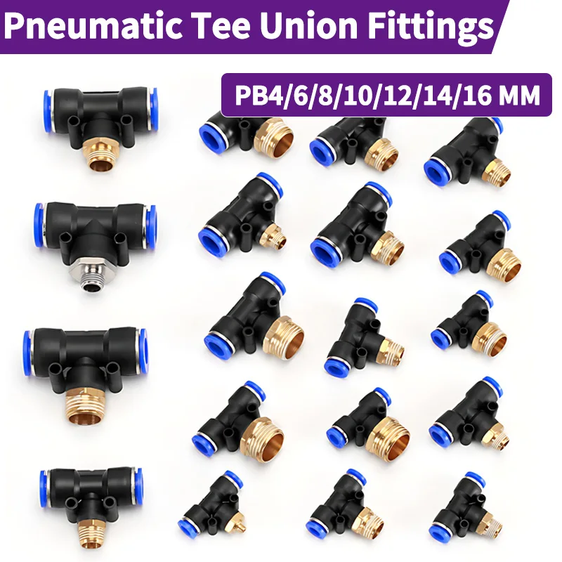 50/100/500 PCS PB Push to Connect Tube Pneumatic Male Branch T Type Tee Fitting - 4/6/8/10/12mm Tube OD x M5/01/02/03/04 Thread
50/100/500 PCS PB Push to Connect Tube Pneumatic Male Branch T Type Tee Fitting - 4/6/8/10/12mm Tube OD x M5/01/02/03/04 Thread