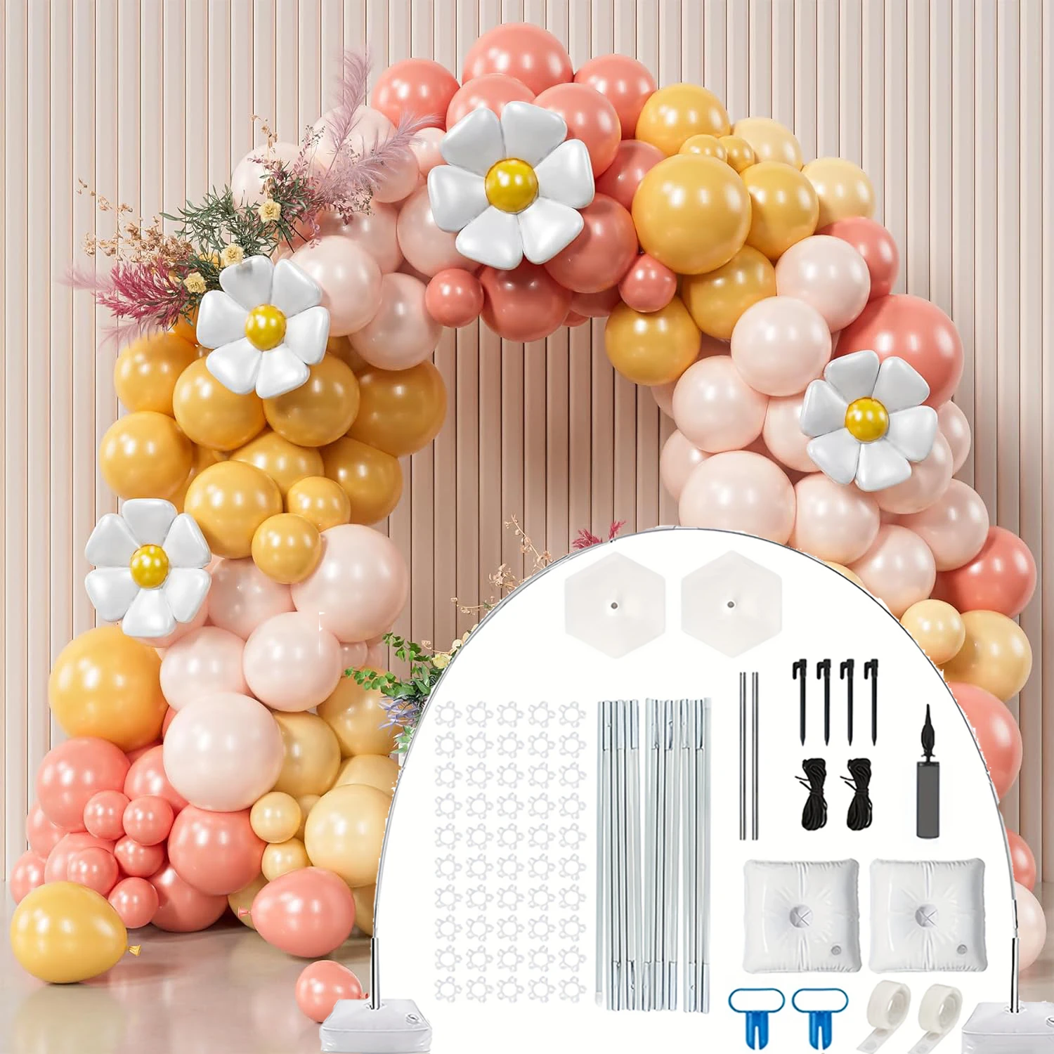 Adjustable balloon arch kit holder with water base, balloon clip, balloon pump, suitable for Christmas, holiday, party, birthday
Adjustable balloon arch kit holder with water base, balloon clip, balloon pump, suitable for Christmas, holiday, party, birthday