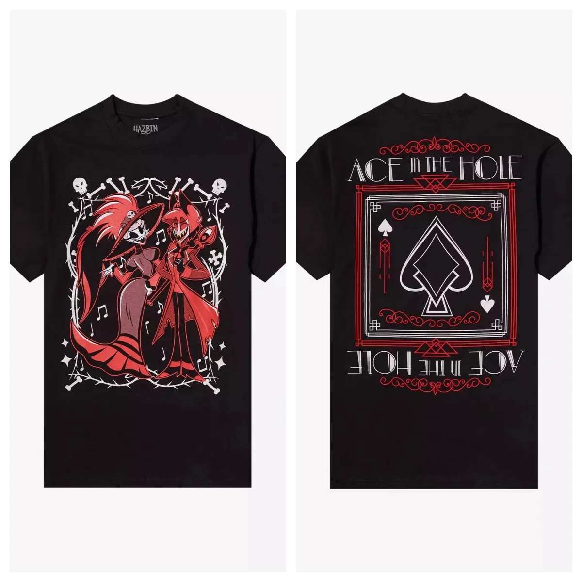 Hazbin Hotel Rosie & Alastor Ace Double-Sided Men and Women Summer Soft Streetwear Comfort Vintage Pure Cotton Casual T-Shirt
Hazbin Hotel Rosie & Alastor Ace Double-Sided Men and Women Summer Soft Streetwear Comfort Vintage Pure Cotton Casual T-Shirt